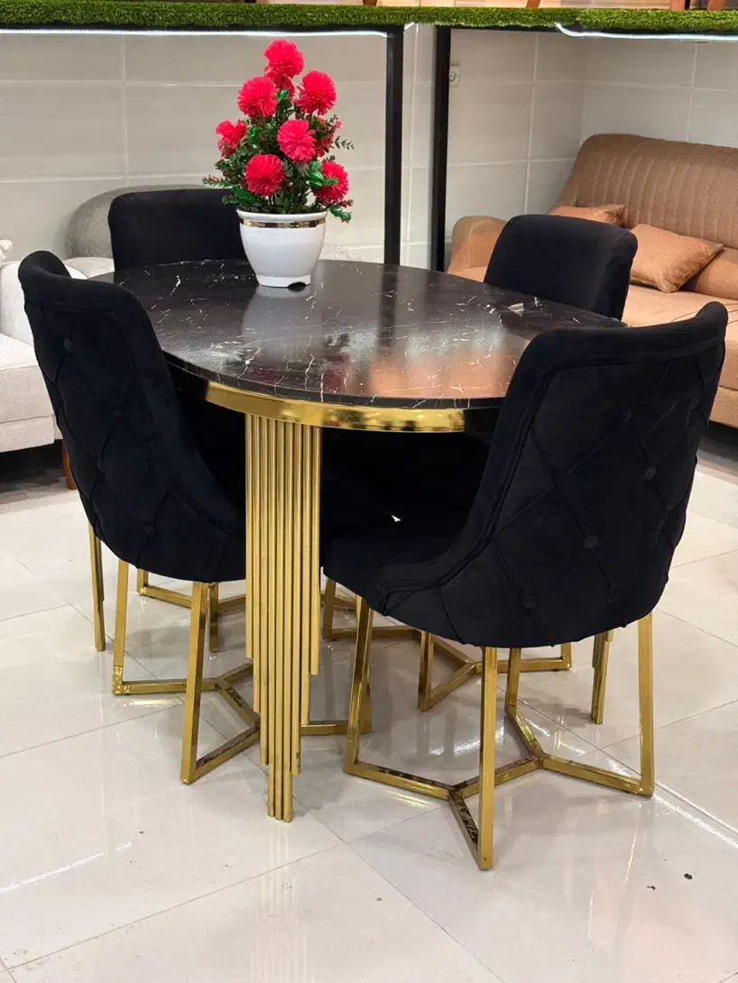 میز ناهار خوری چوب راش و فلز|میز و صندلی غذاخوری|خورموج, |دیوار