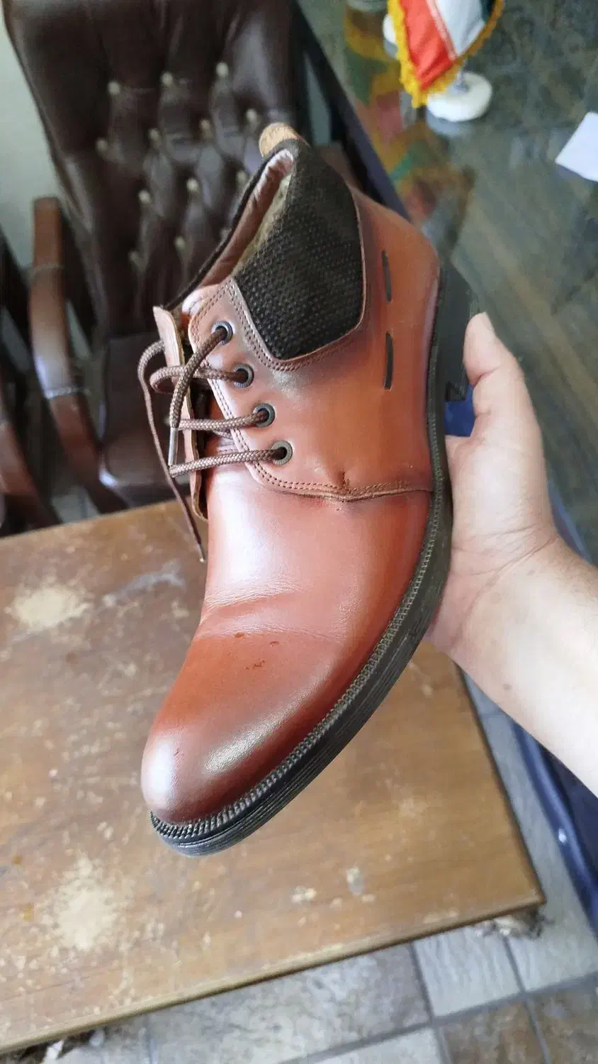 کفش نیم بوت چرمی|کیف، کفش، کمربند|تبریز, |دیوار
