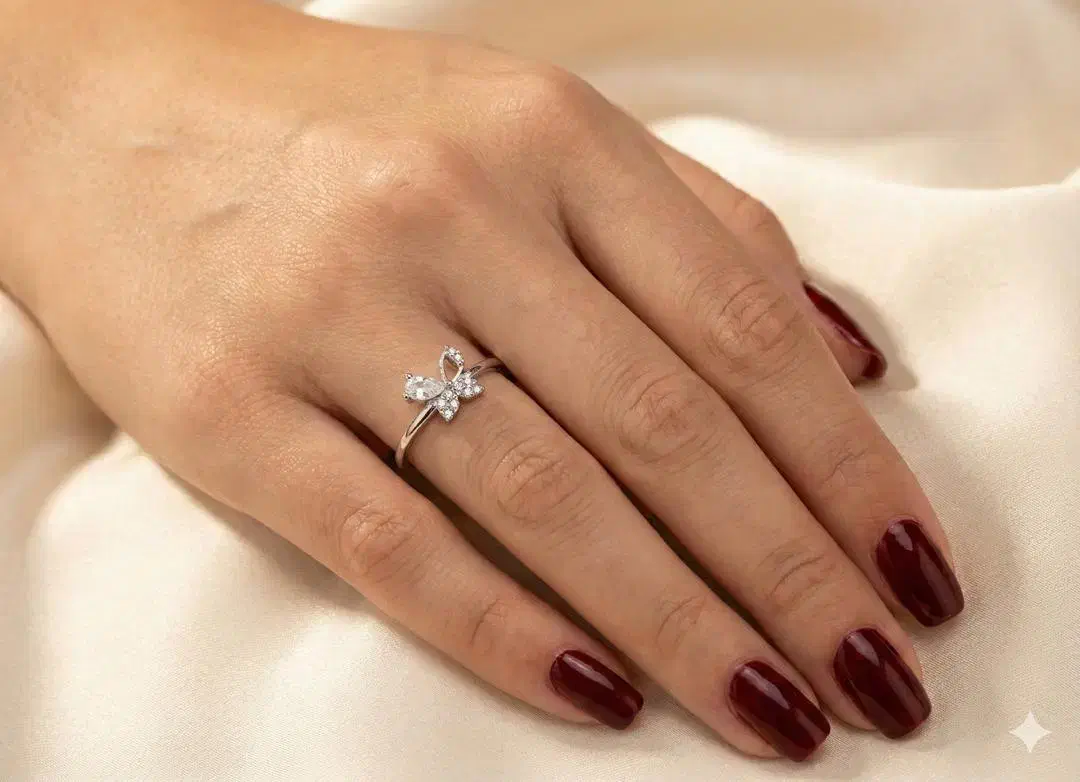 انگشتر نقره ظریف مینیمال دخترانه|جواهرات|اصفهان, چرخاب|دیوار