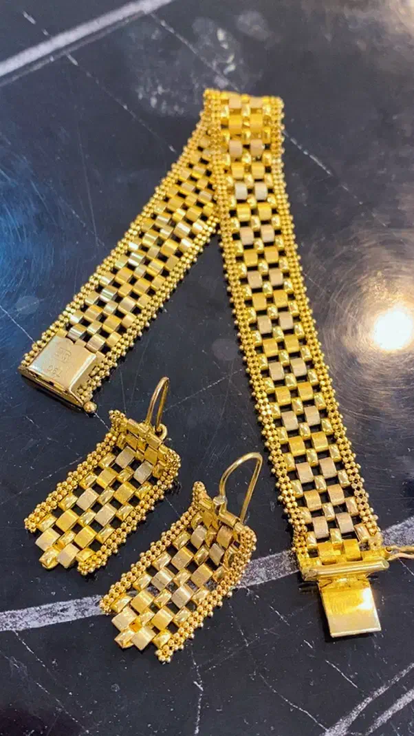 ست دستبندگوشوارهطلا رولکس۴٪|جواهرات|تبریز, |دیوار