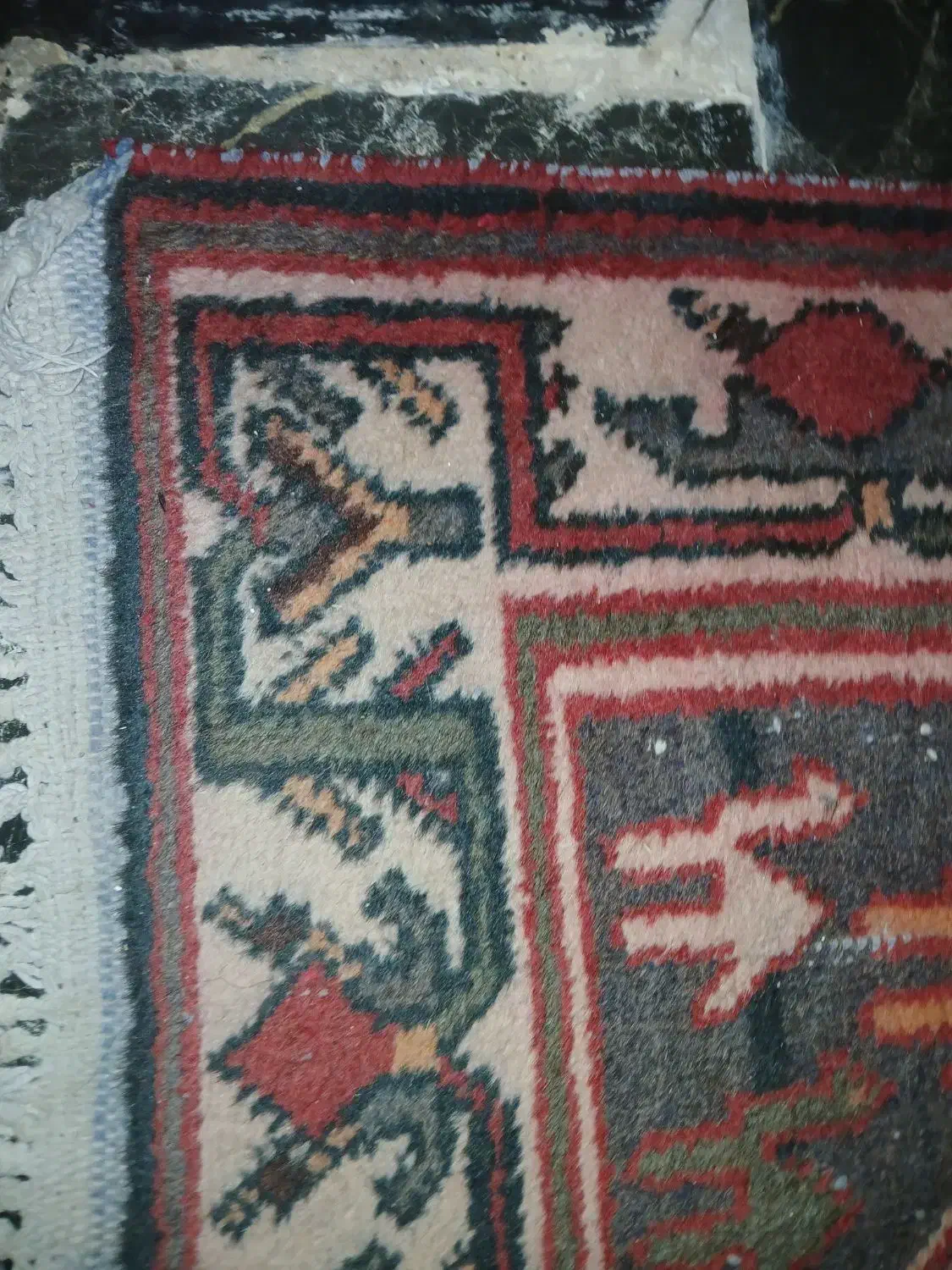 قالی دستبافت بختیاری اصل تمیز تمیز درحد نو|فرش|سمیرم, |دیوار