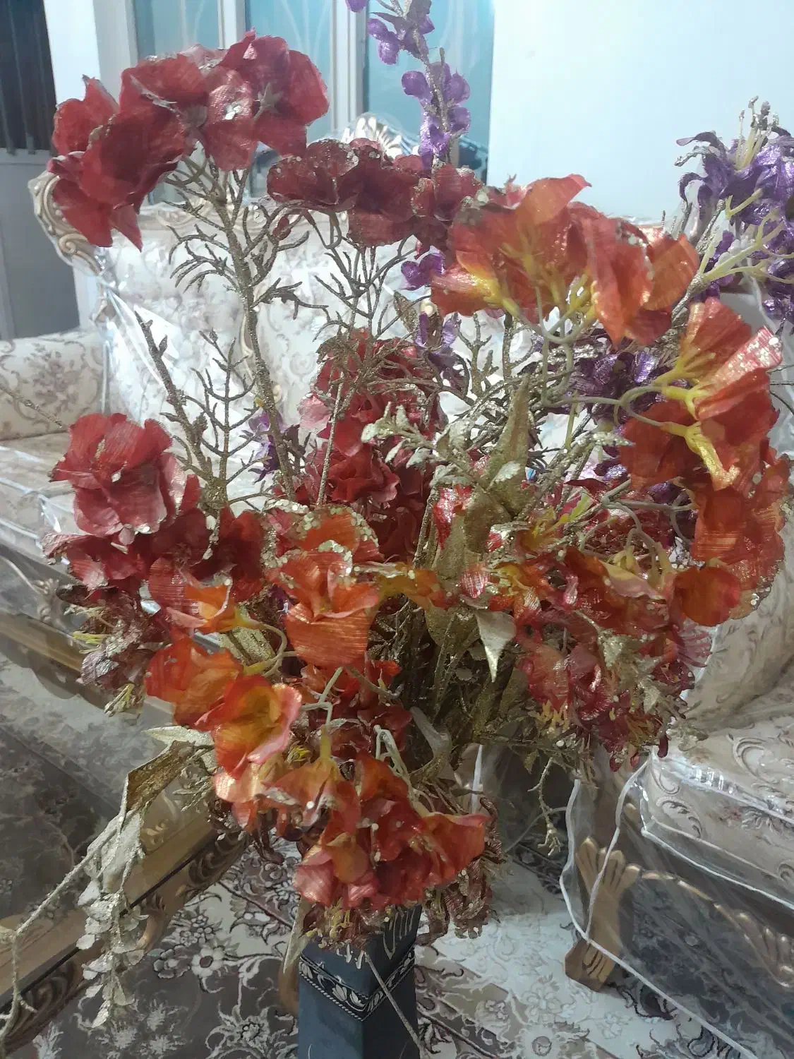 گل وگلدان اکلینی|گل مصنوعی|ورامین, ورامین|دیوار