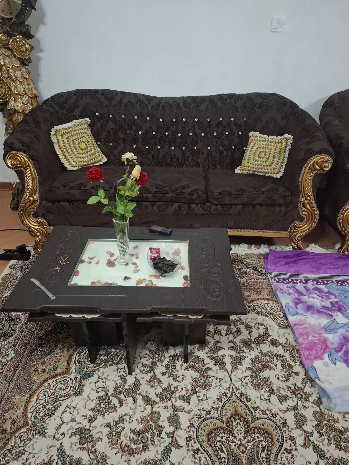 مبل راحتی ۷ نفره با جلومبلی|مبلمان خانگی و میز عسلی|فردیس, شهرک ناز|دیوار