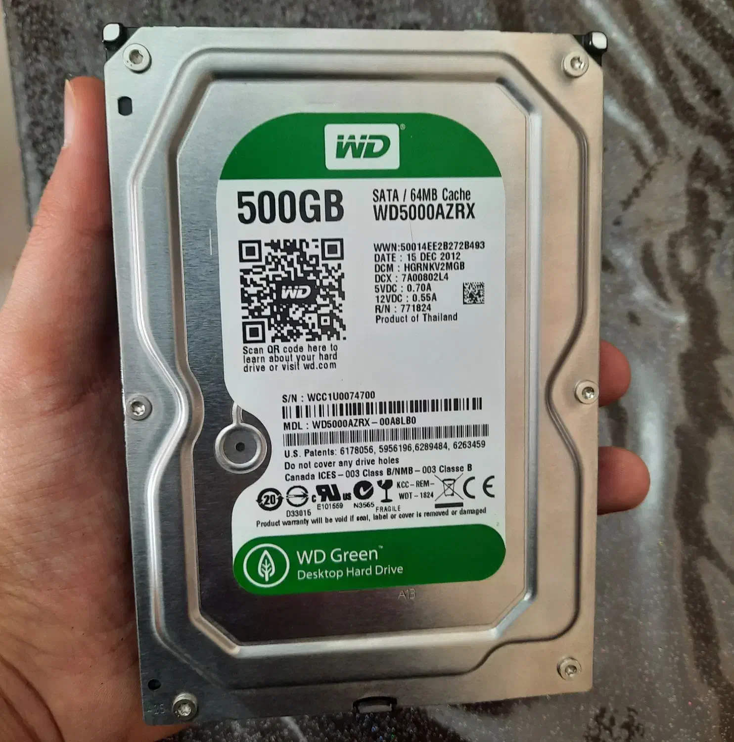 هارد دیسک اینترنال وسترن دیجیتال سبز ۵۰۰ گیگ|قطعات و لوازم جانبی رایانه|قزوین, |دیوار