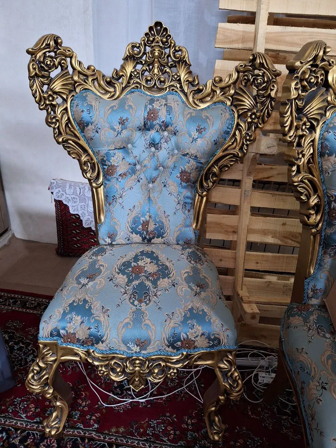 مبل سلطنتی ۹ نفره . مبل استیل چوب راش.|مبلمان خانگی و میز عسلی|مشهد, شهرک رازی (شهرک غرب)|دیوار