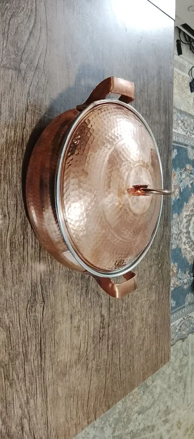 ماهیتابه مسی نو نو اصل زنجان قطع 25|ظروف پخت‌وپز|شهریار, شهرک وائین|دیوار