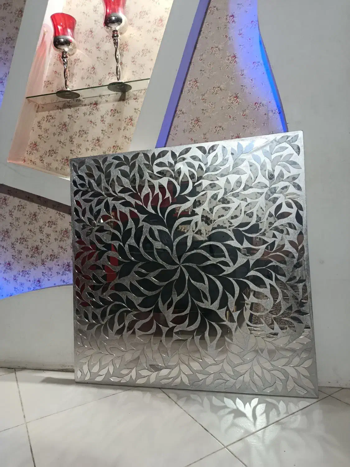 تابلو ایینه کاری کار دست|ساعت دیواری و تزئینی|آبادان, |دیوار