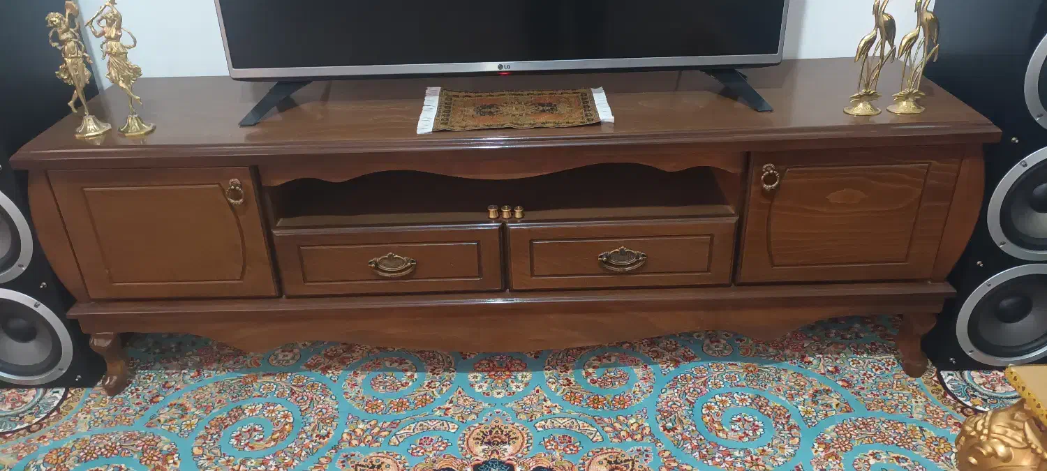 میز زیر تلویزیون چوب گردو با ضمانت|میز تلویزیون|نهاوند, |دیوار