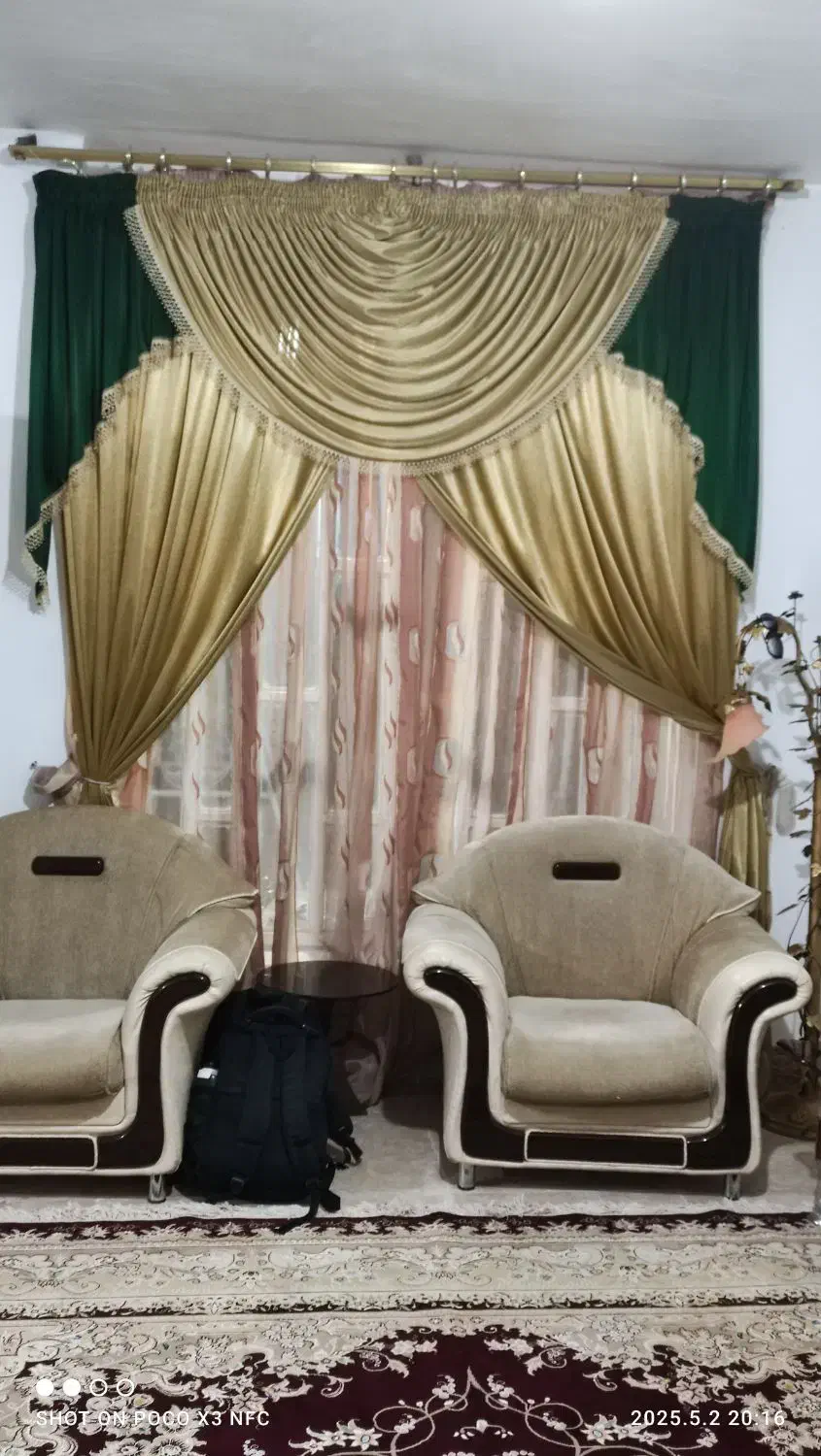 پرده سالن|پرده، رانر، رومیزی|شیراز, شهرک فرهنگیان|دیوار