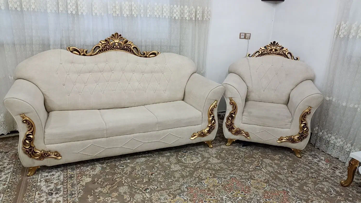 مبل تمیز7نفره  بدون شکستگی|مبلمان خانگی و میز عسلی|مریوان, |دیوار