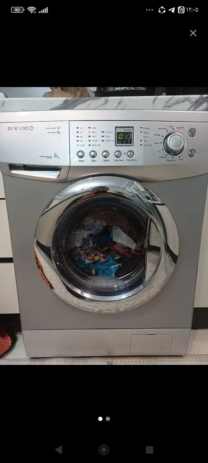 ماشین لباسشویی 8کیلویی دوو اصل کره|ماشین لباسشویی و خشک‌کن لباس|تهران, مشیریه|دیوار