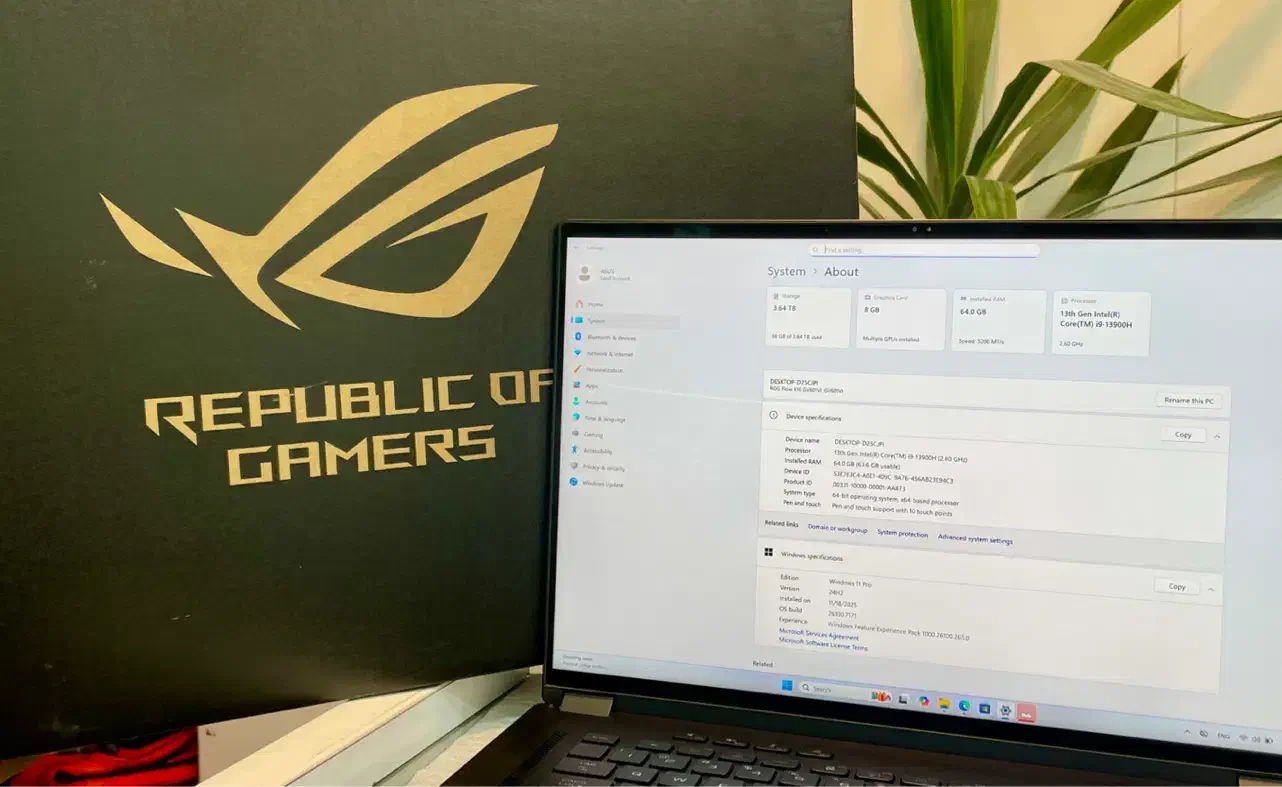 لپتاپ گیمینگ ASUS ROG Flow X16 i9 رم 64 RTX 4070|رایانه همراه|کرج, گوهردشت|دیوار