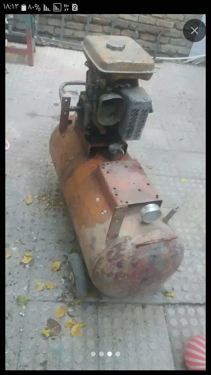 پمپ باد ۱۰۰ لیتری موتوربنزینی سلند نداره|ابزارآلات|مشهد, ابوذر|دیوار