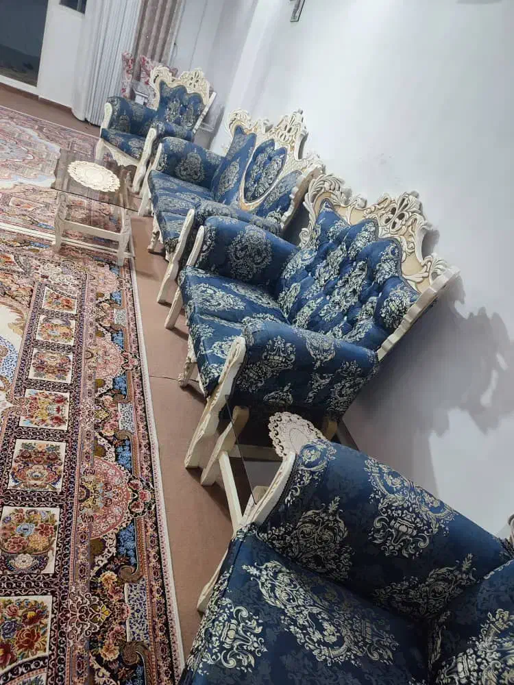 مبل استیل 7نفر سالم بدونه شکستگی و فروع رفتگی|مبلمان خانگی و میز عسلی|نسیم‌شهر, |دیوار