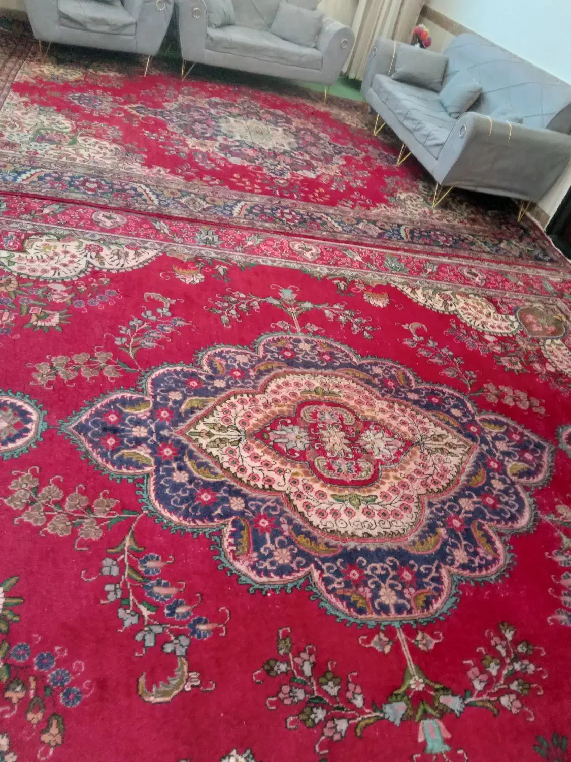 فروش فرش دستی ۱۲ متری یک جفت|فرش|مرند, |دیوار