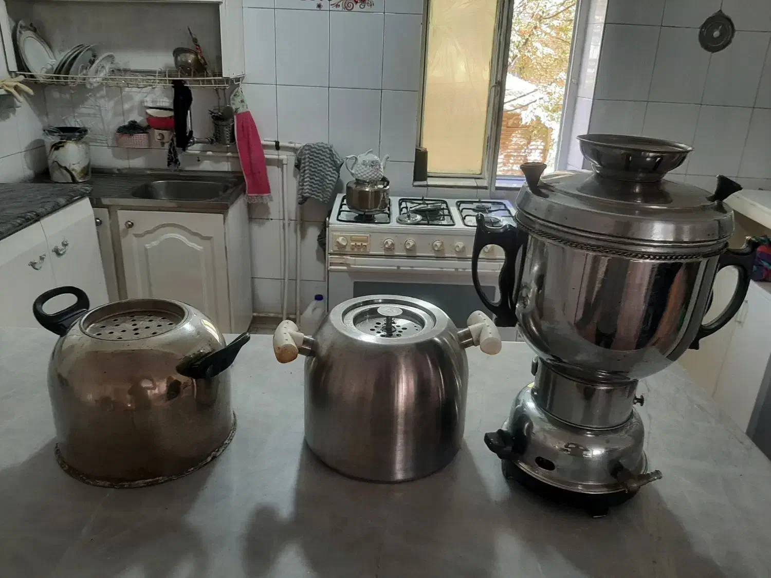 سماور سالم ۳ عددی|سماور، چایساز، قهوهساز|ری, شهادت|دیوار