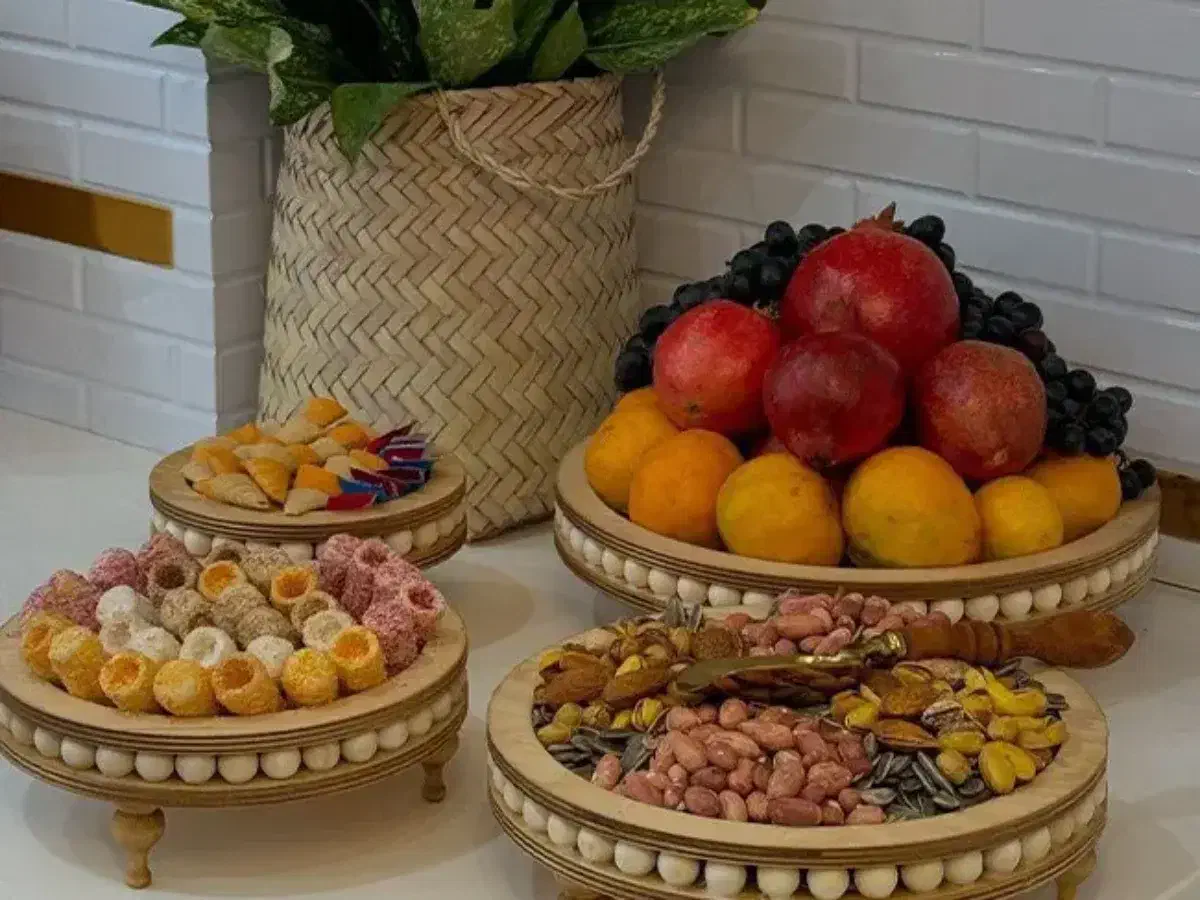 سرو پذیرای چوبی|ظروف سرو و پذیرایی|خلخال, |دیوار