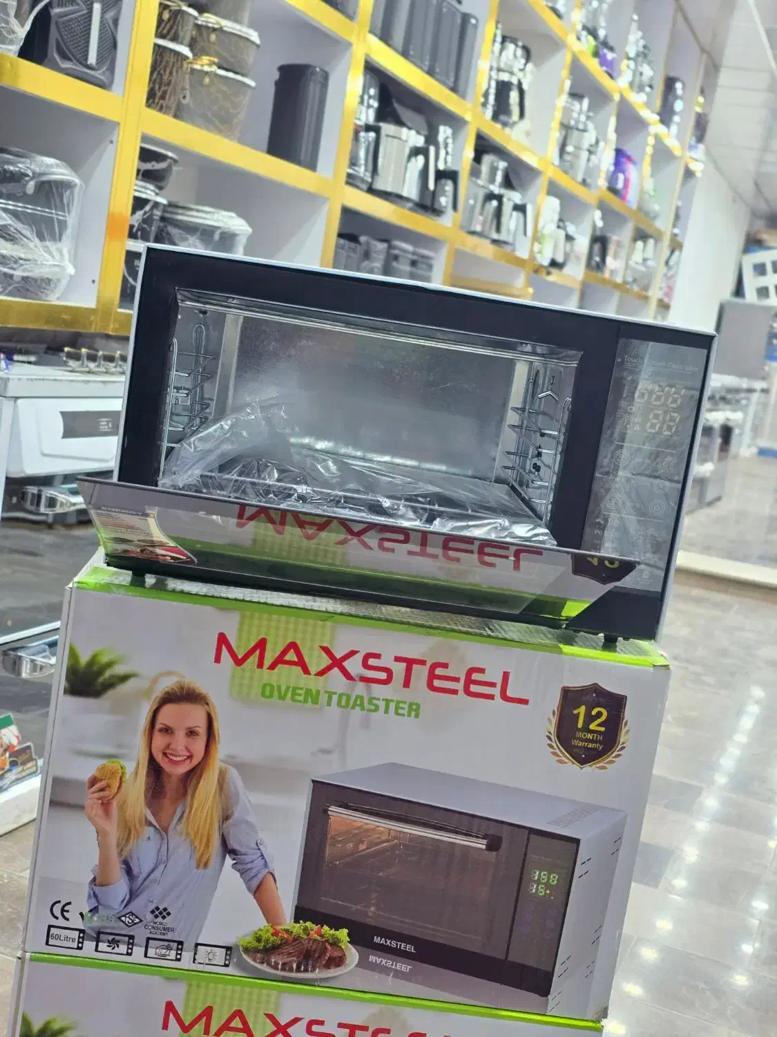 توستر مکس استیل۶۰لیتری با ۲۴ماه ضمانت شرکت|اجاق گاز و لوازم برقی پخت‌وپز|قم, ولیعصر|دیوار