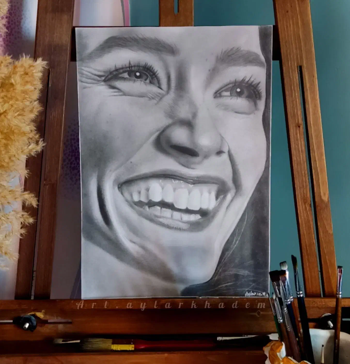 سفارش چهره تابلو سیاه قلم|تابلو، نقاشی، عکس|ارومیه, |دیوار