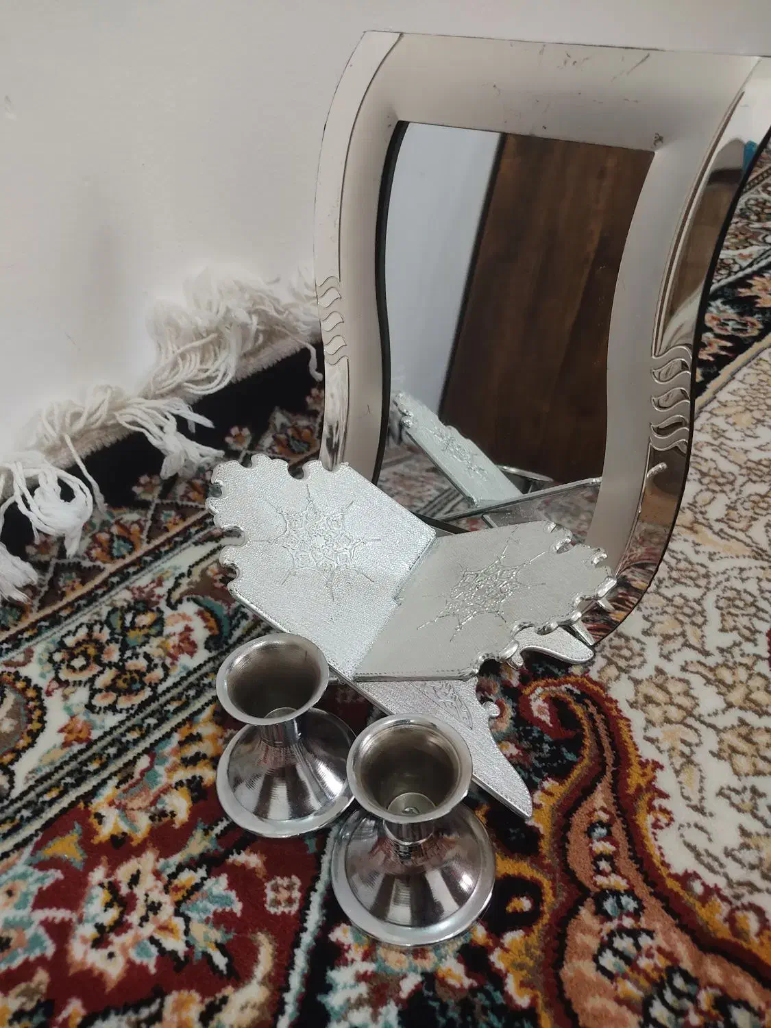 آیینه وشمعدان|صنایع دستی و سایر لوازم تزئینی|سنندج, |دیوار