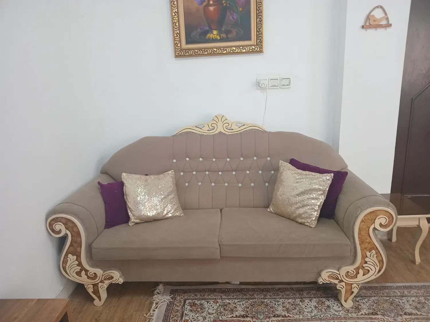 مبلمان شزلون هشت نفره و ناهار خوری شش نفره|مبلمان خانگی و میز عسلی|رشت, کوی جام جم|دیوار