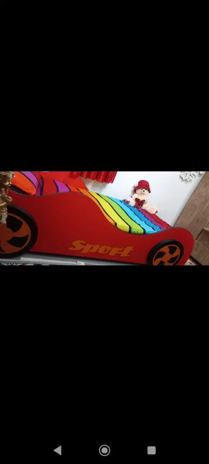 تخت ماشینی همراه با تشک|تخت و سرویس خواب|رشت, معلولین|دیوار