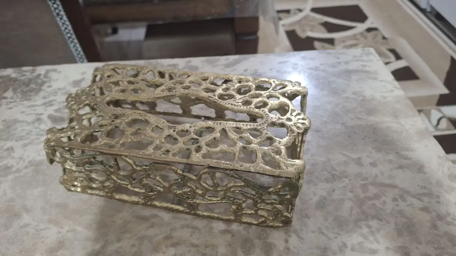 جا دستمال کاغذی برنز سالم|صنایع دستی و سایر لوازم تزئینی|قم, زند آباد|دیوار