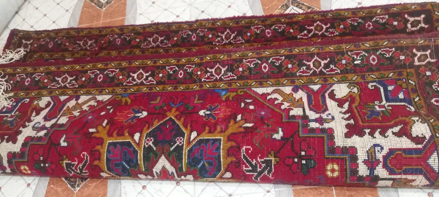 یک جفت قالیچه نقشه هریس|فرش|اهر, |دیوار