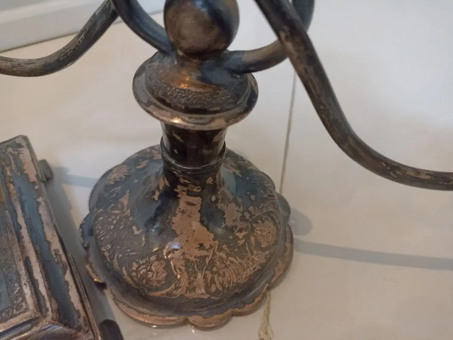 ایینه و .شمعدان نقره متعلق به 80الی 90 سال پیش|آینه|اراک, |دیوار