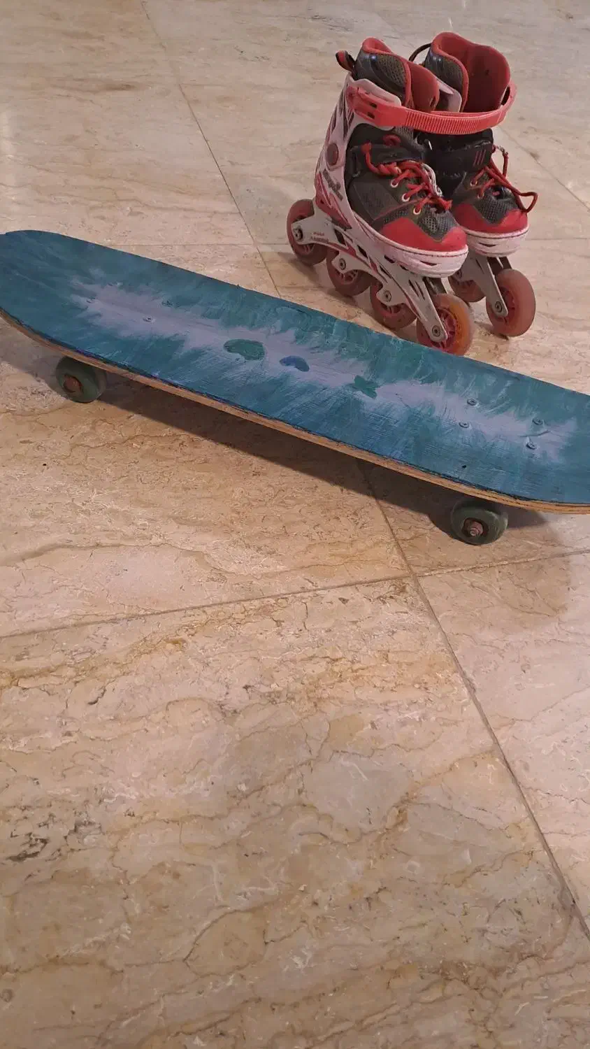 کفش اسکیت و اسکیت برد بزرگ|دوچرخه، اسکیت، اسکوتر|قشم, |دیوار