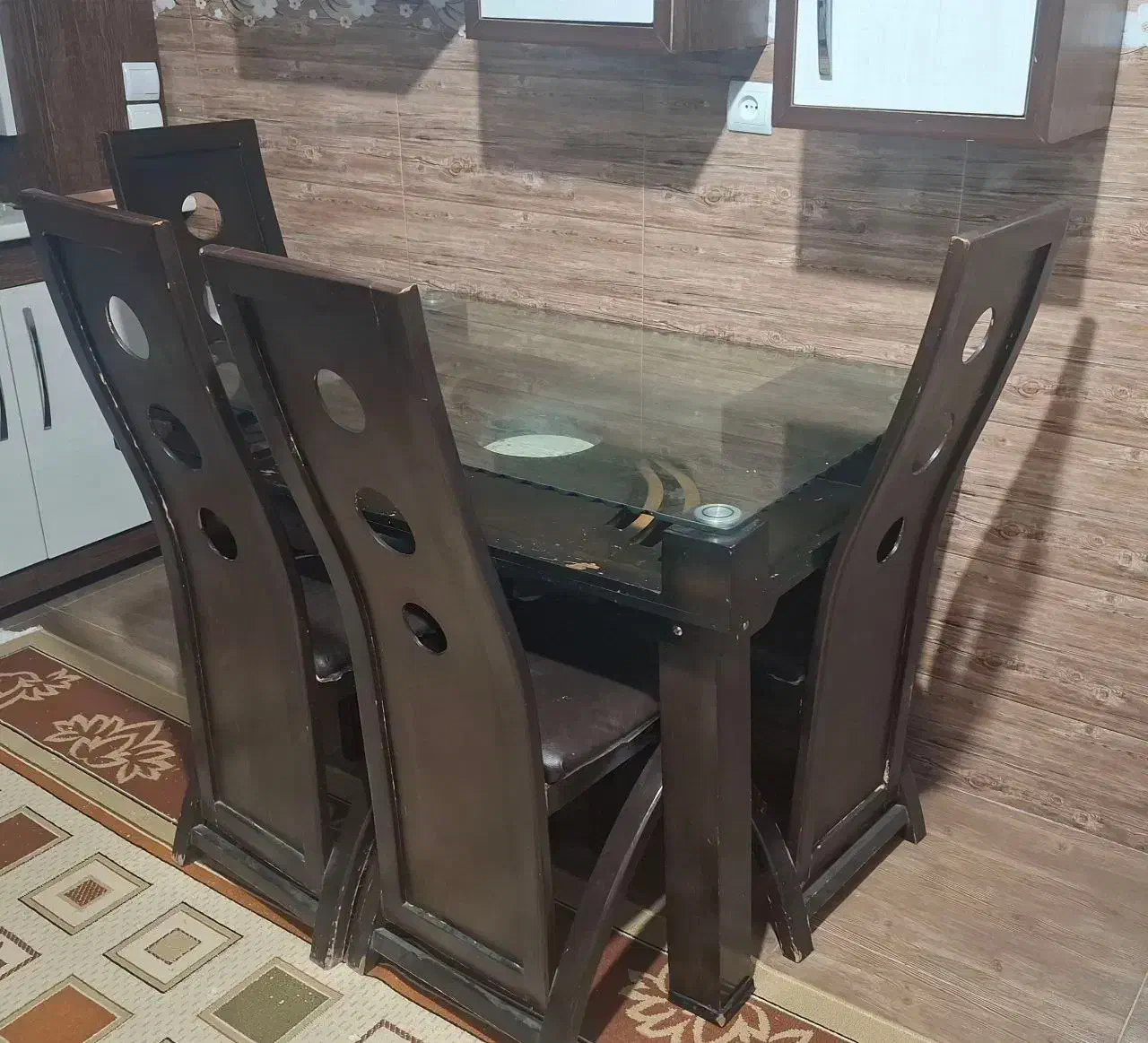 میز غذا خوری تمام چوب|میز و صندلی غذاخوری|قیدار, |دیوار