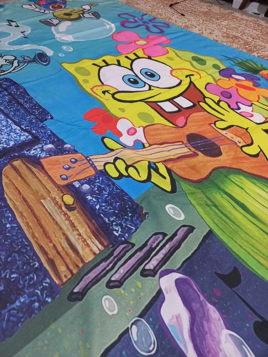 فرش و پرده طرح باب اسفنجی|فرش|شهریار, شهرک وائین|دیوار