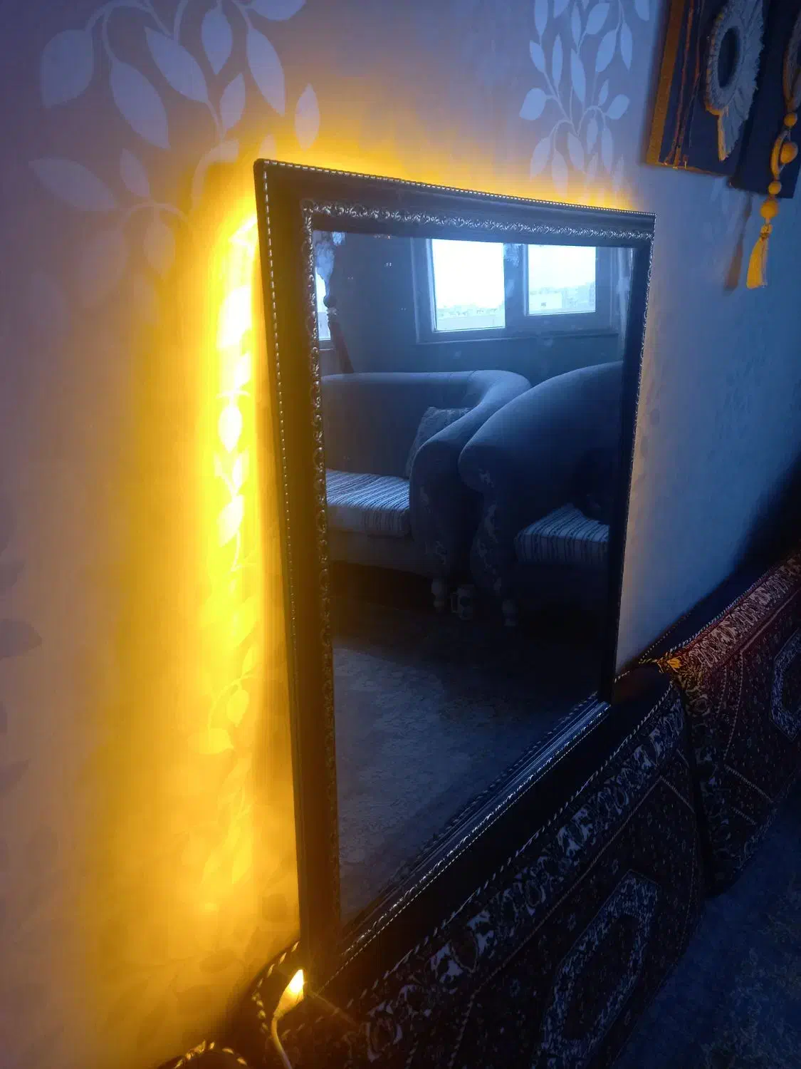 آینه قاب دار و چراغدار|آینه|زنجان, |دیوار