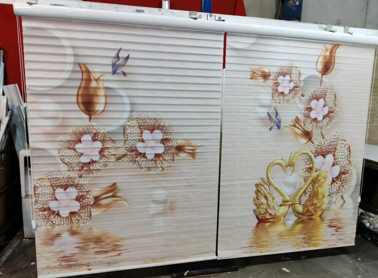 پرده شید دو مکانیزم زبرا چاپی استخری|پرده، رانر، رومیزی|شیراز, ستارخان|دیوار