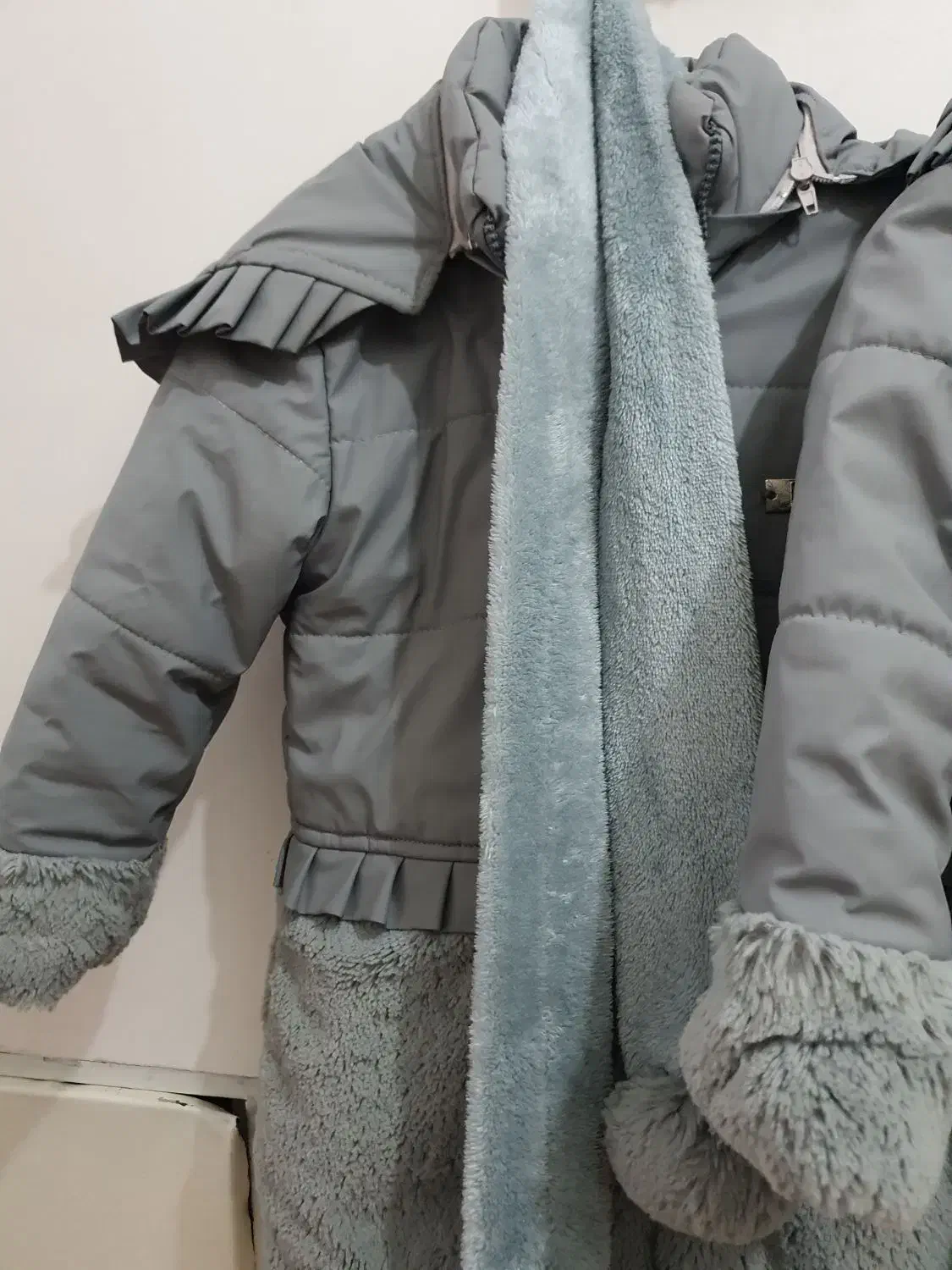 کاپشن دخترونه طوسی.کاملا سالم|کفش و لباس بچه|اردبیل, |دیوار