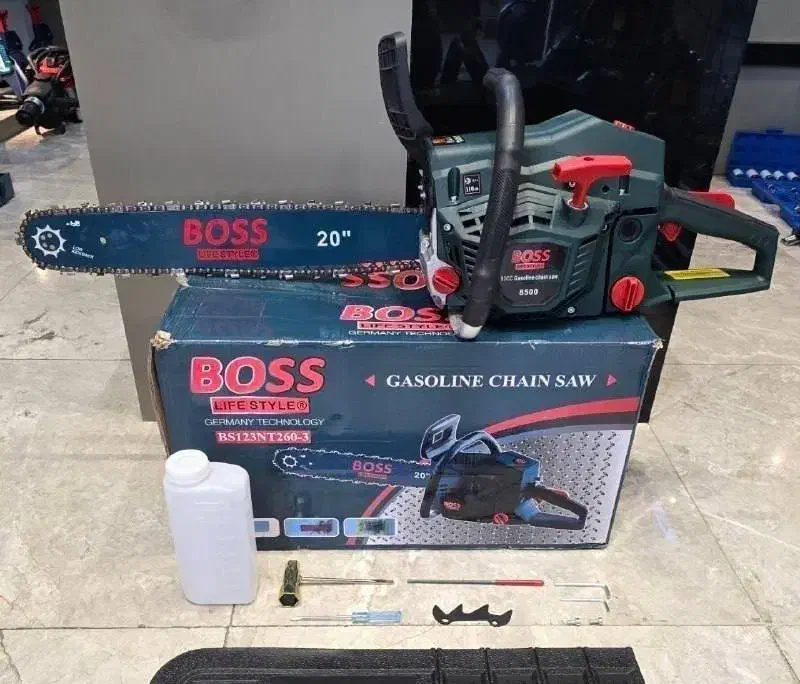 اره موتوری بنزینی BOSS تیغه 50سانت نو آماده بکار|ابزارآلات|اراک, |دیوار