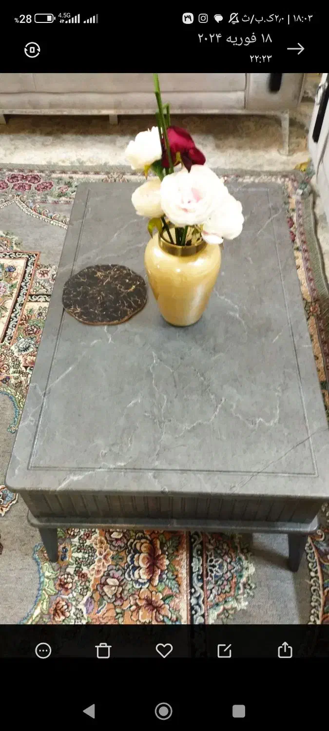 میز عسلی و جلو مبلی|مبلمان خانگی و میز عسلی|گلبهار, شهر جدید گلبهار|دیوار