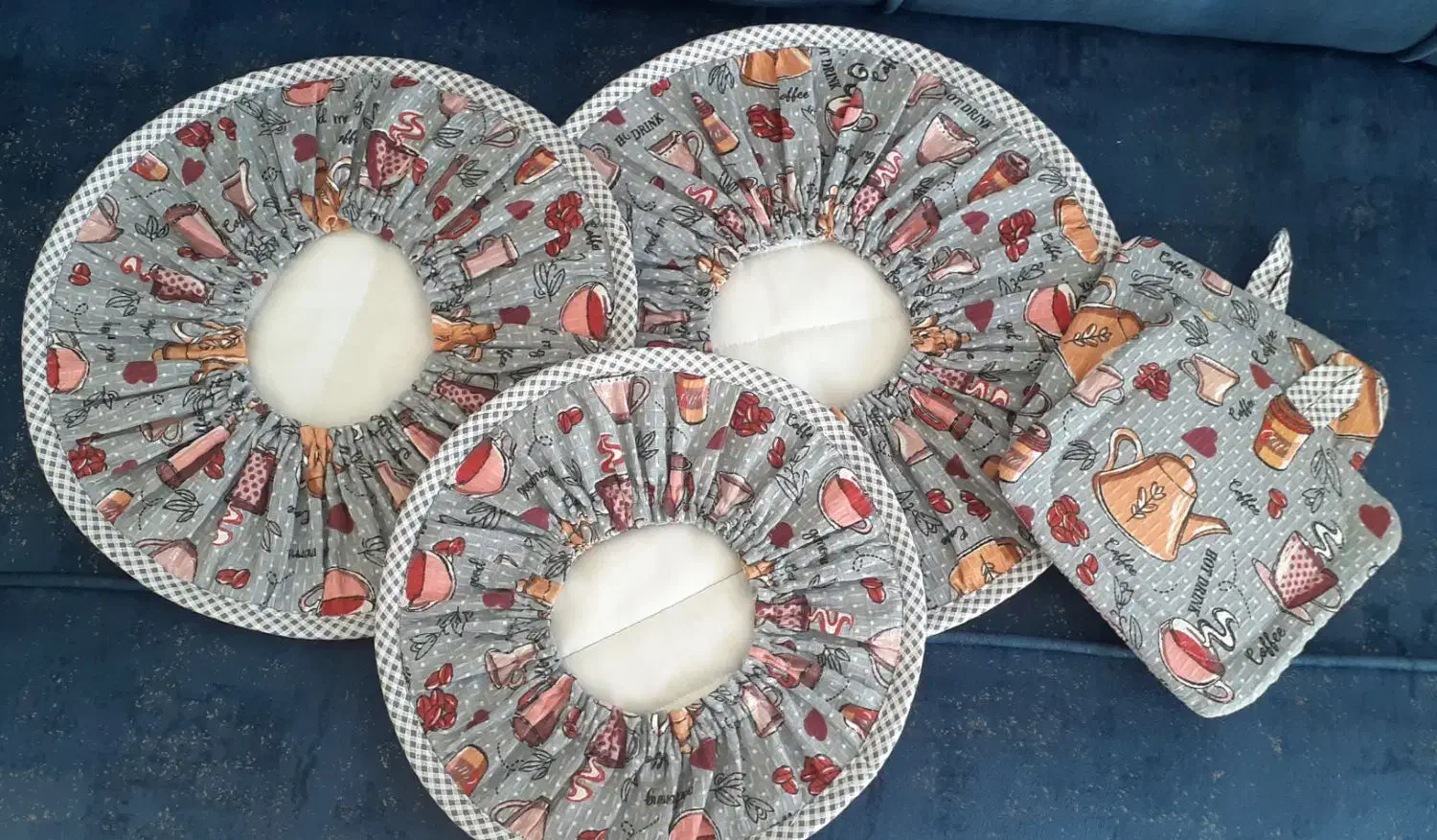 ست دمکنی و دستگیره وکاور قابلمه ودستگیره جفتی|سفره، حوله، دستمال آشپزخانه|جهرم, |دیوار