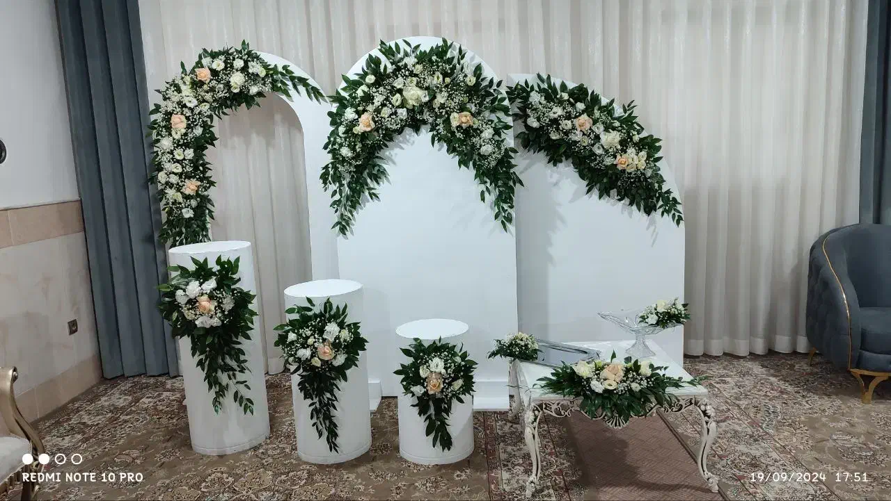 گل آرایی جشن عقد عروسی بله برون|صنایع دستی و سایر لوازم تزئینی|قم, باغ شریفی|دیوار