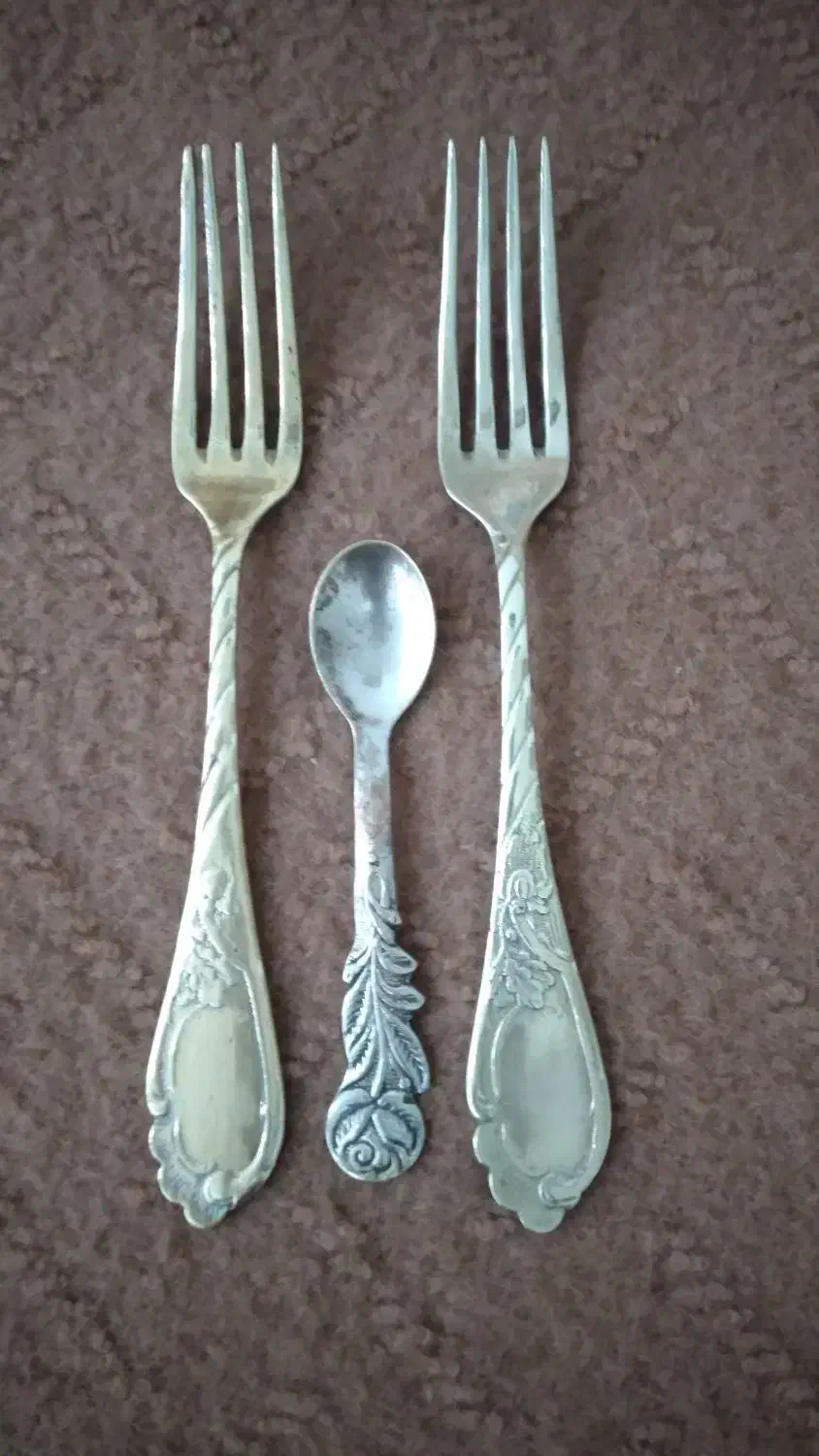 قاشق وچنگال دوره قاجار|کلکسیون اشیاء عتیقه|اسلامشهر, شهرک واوان|دیوار