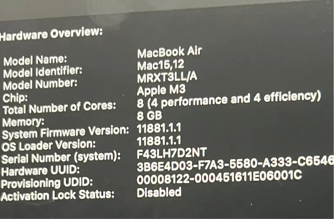 MacBook Air M3 8GB Ram-255 GB sad|رایانه همراه|اراک, |دیوار