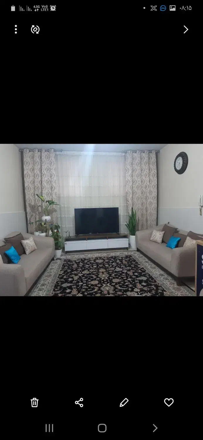 پرده ی پذیرایی عرض ۳مترونیم ارتفاع ۳نترونیم|پرده، رانر، رومیزی|تهران, بهداشت|دیوار