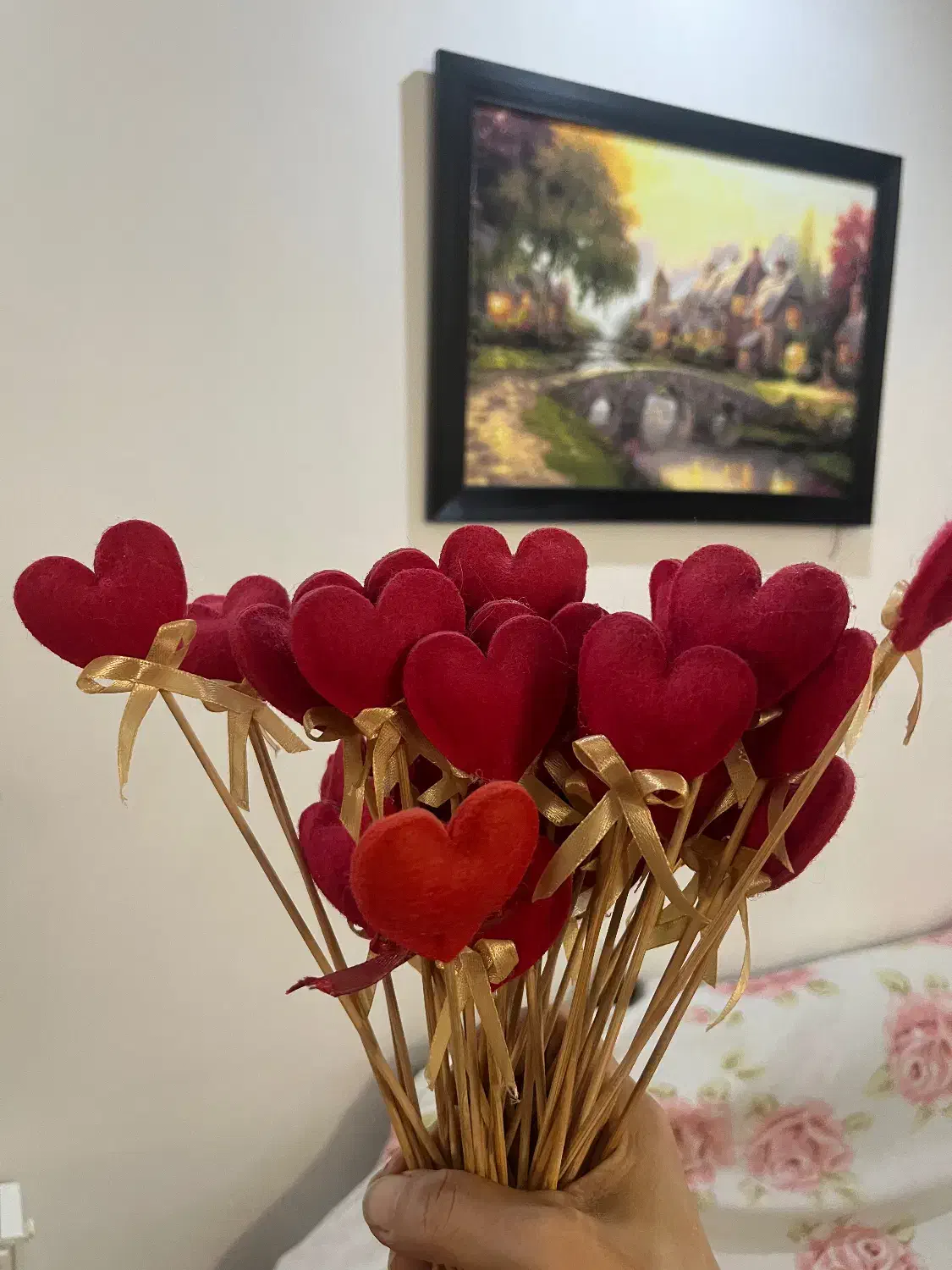 قلب های تمدی|گل مصنوعی|گرگان, |دیوار