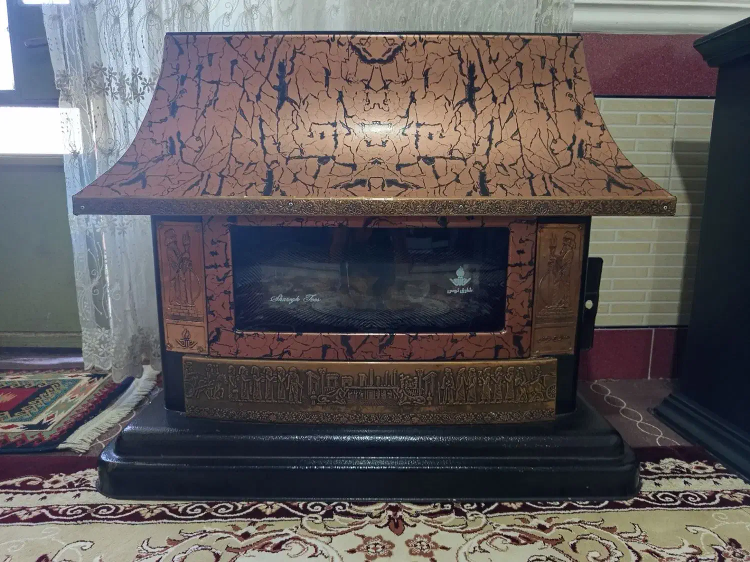 بخاری طرح شومینه|بخاری، هیتر، شومینه|خان ببین, |دیوار