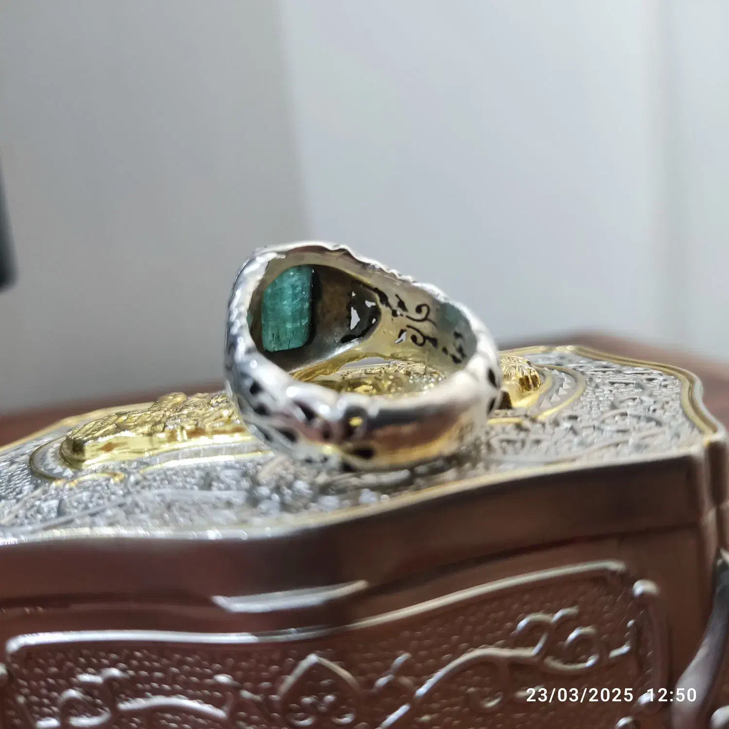 انگشتر نقره جواهر زمرد پنجشیر افغانستان|جواهرات|بهبهان, |دیوار