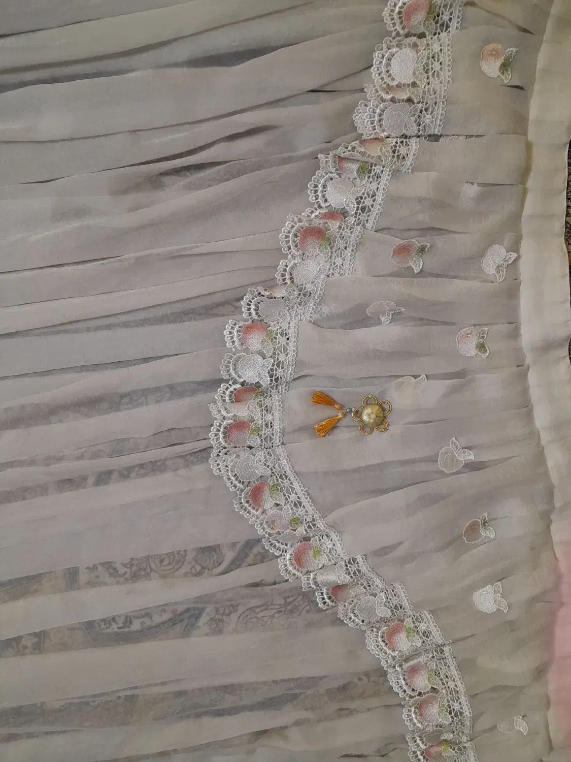 پرده حریر زیبا|پرده، رانر، رومیزی|قم, شاه ابراهیم|دیوار