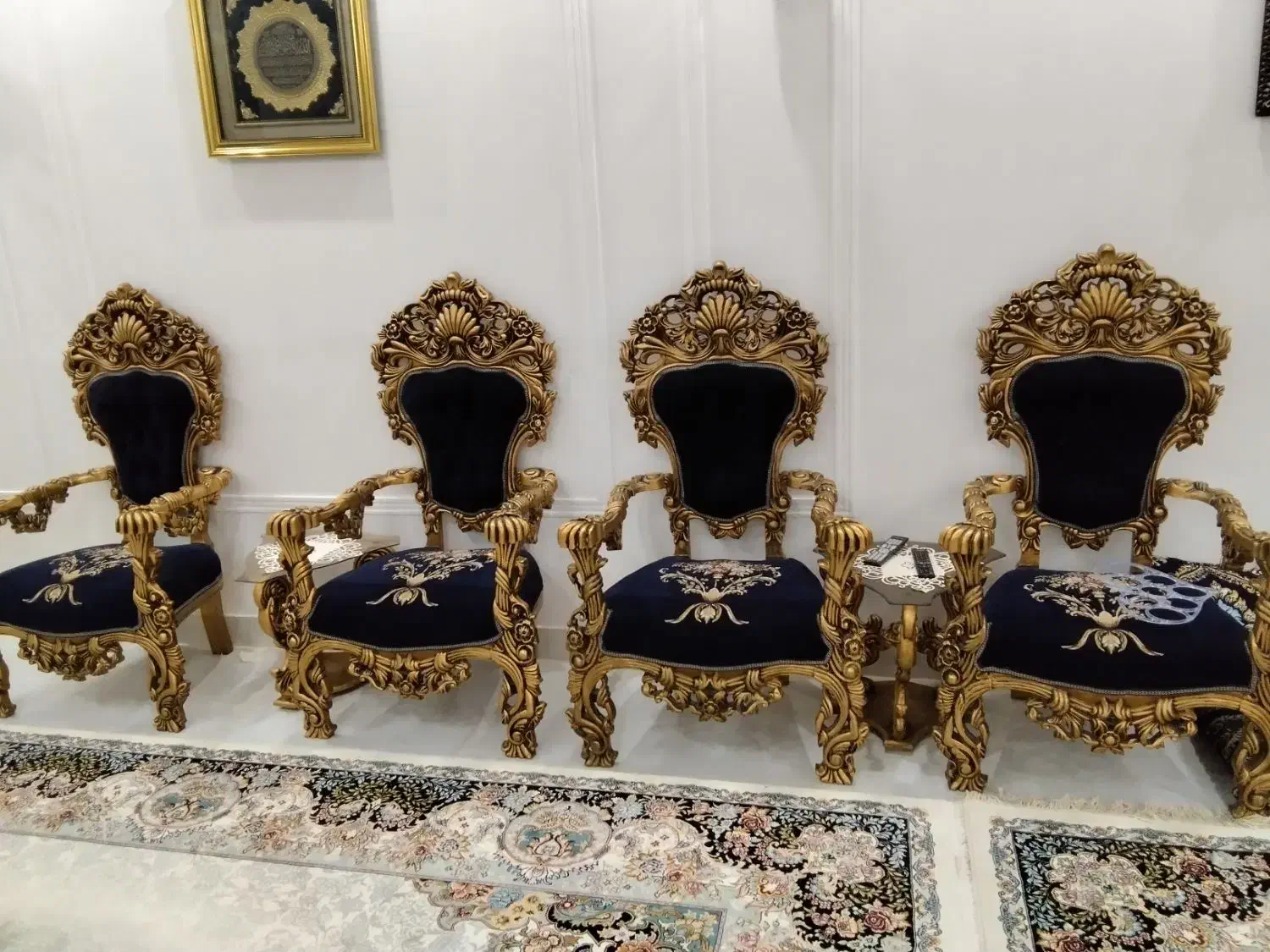 مبلمان سلطنتی ۷ نفره چوب راش گرجستان|مبلمان خانگی و میز عسلی|تربت جام, والفجر|دیوار