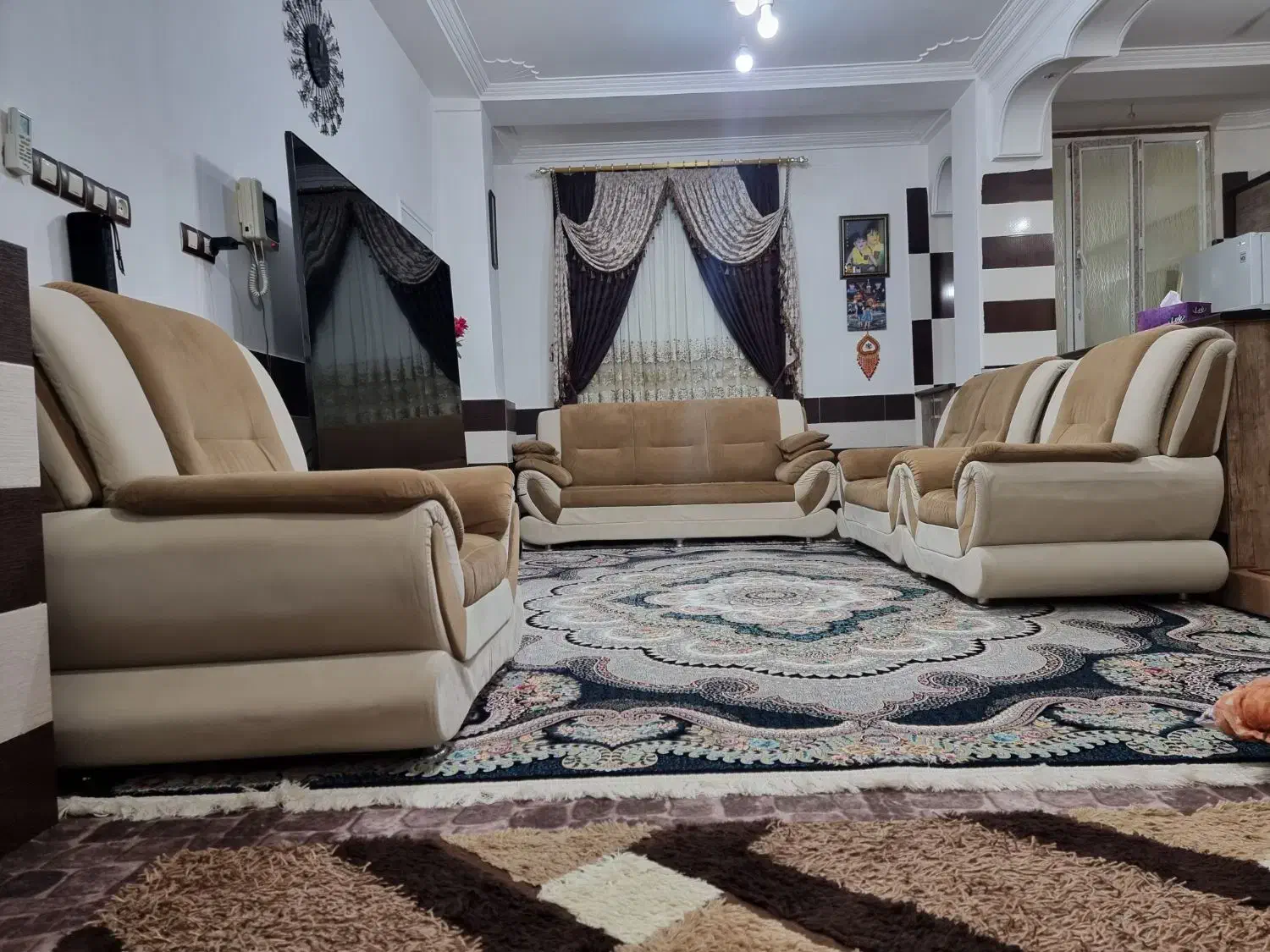 مبل ۷ نفره فقط|مبلمان خانگی و میز عسلی|درگهان, |دیوار