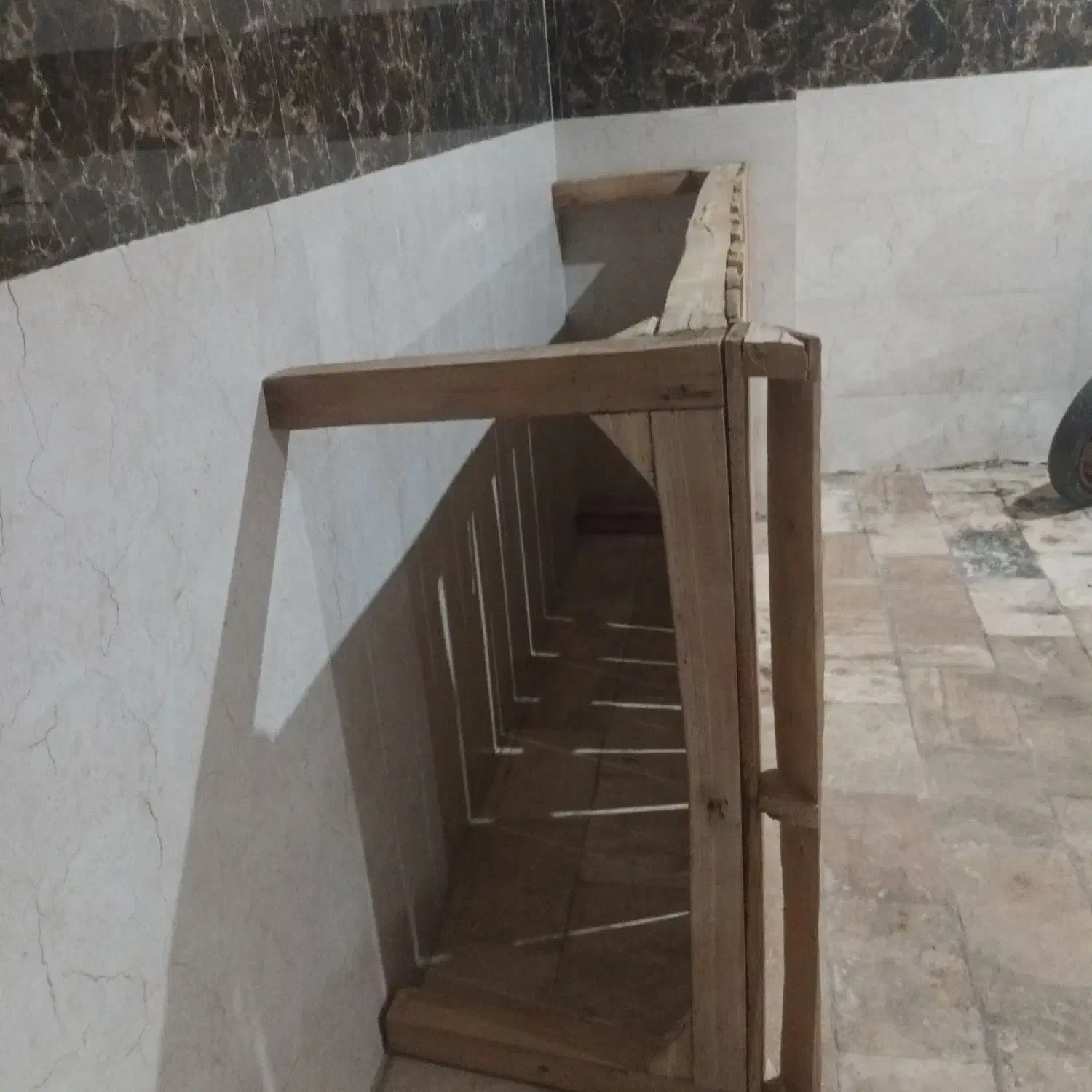 تخت چوبی سنتی حیاط باغ ،|تخت و سرویس خواب|ساوه, |دیوار