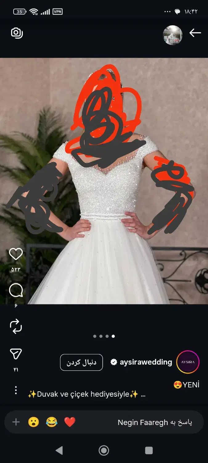 لباس عروس کاملا نو برند ترک|لباس|تهران, قصر فیروزه ۱|دیوار